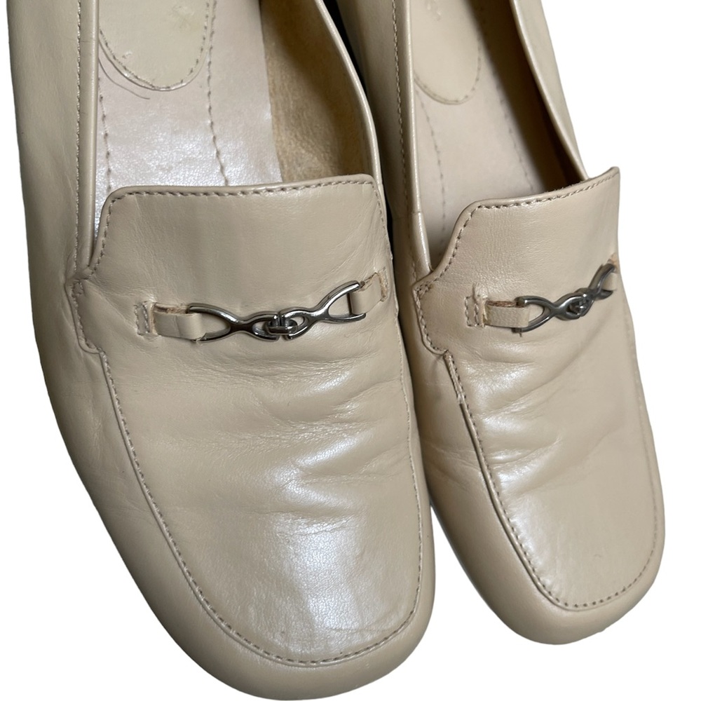 Trotters Cream Horsebit Slip On Loafers Shoes Size 6.5 - Picture 9 of 10